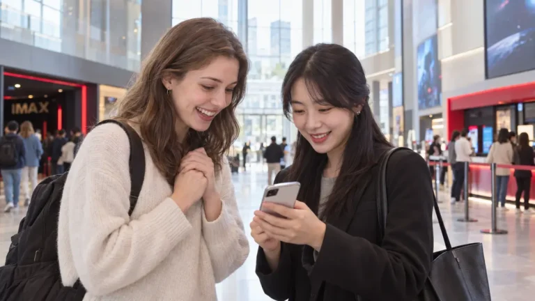 International visitor booking movie tickets in Korea without a Korean phone number
